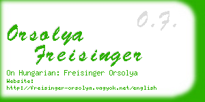 orsolya freisinger business card